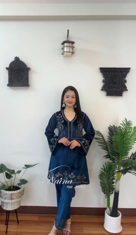 Sayba AC-7088 velvet coord set wholesale local