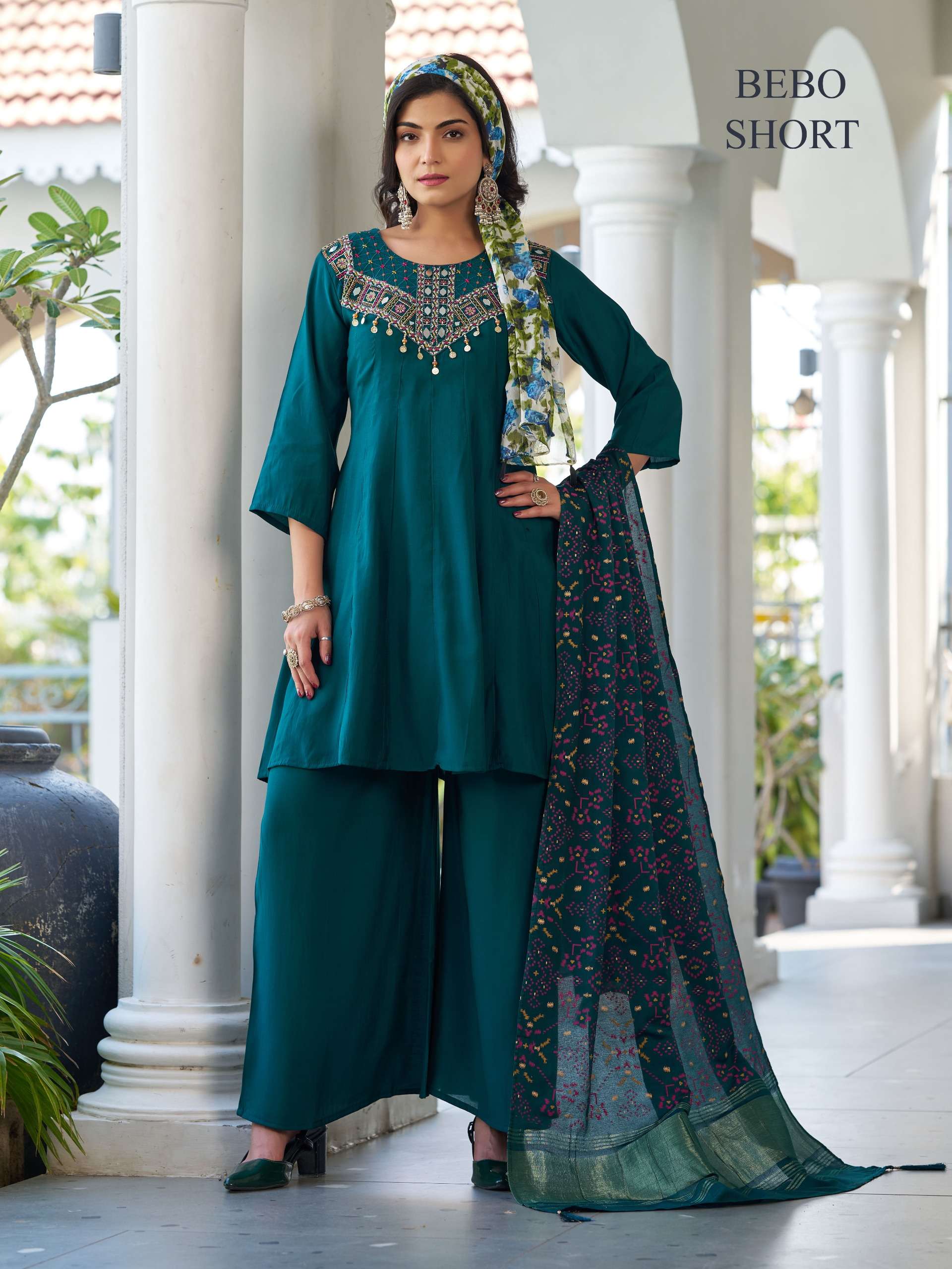 Shivay bebo fancy 3pcs designer kurtis collection online india wholesale