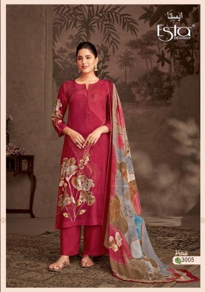 Shorya esta petals printed dress materials wholesale