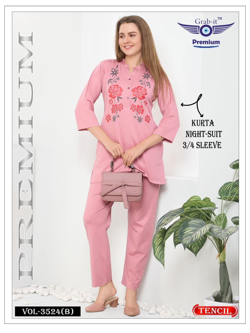 Shorya grab it premium tencil kurta nightsuit clothes wholesale