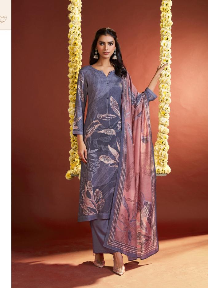 Shorya irika selena print dress material wholesaler at mt market indore