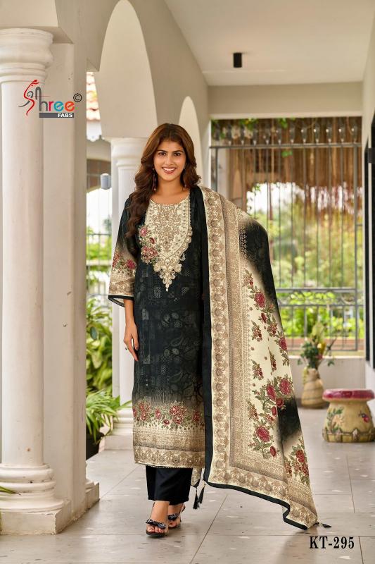 Shree fab KT-295 printed self dress material wholesale