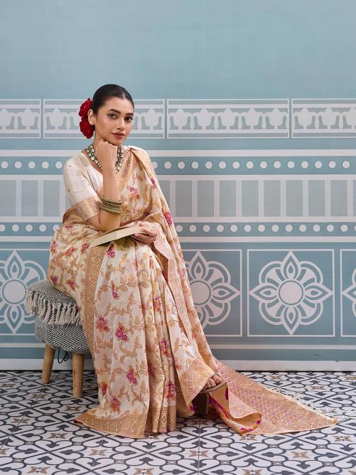 SWARNIKA VOL 3 by astita fancy designer BANARASI SILK fabric saree wholesale with Fancy latkan 