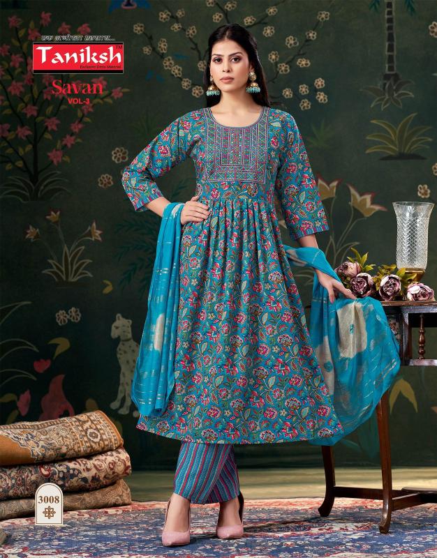 Taniksh savan vol 3 anarkali style cheap rate kurtis wholesale