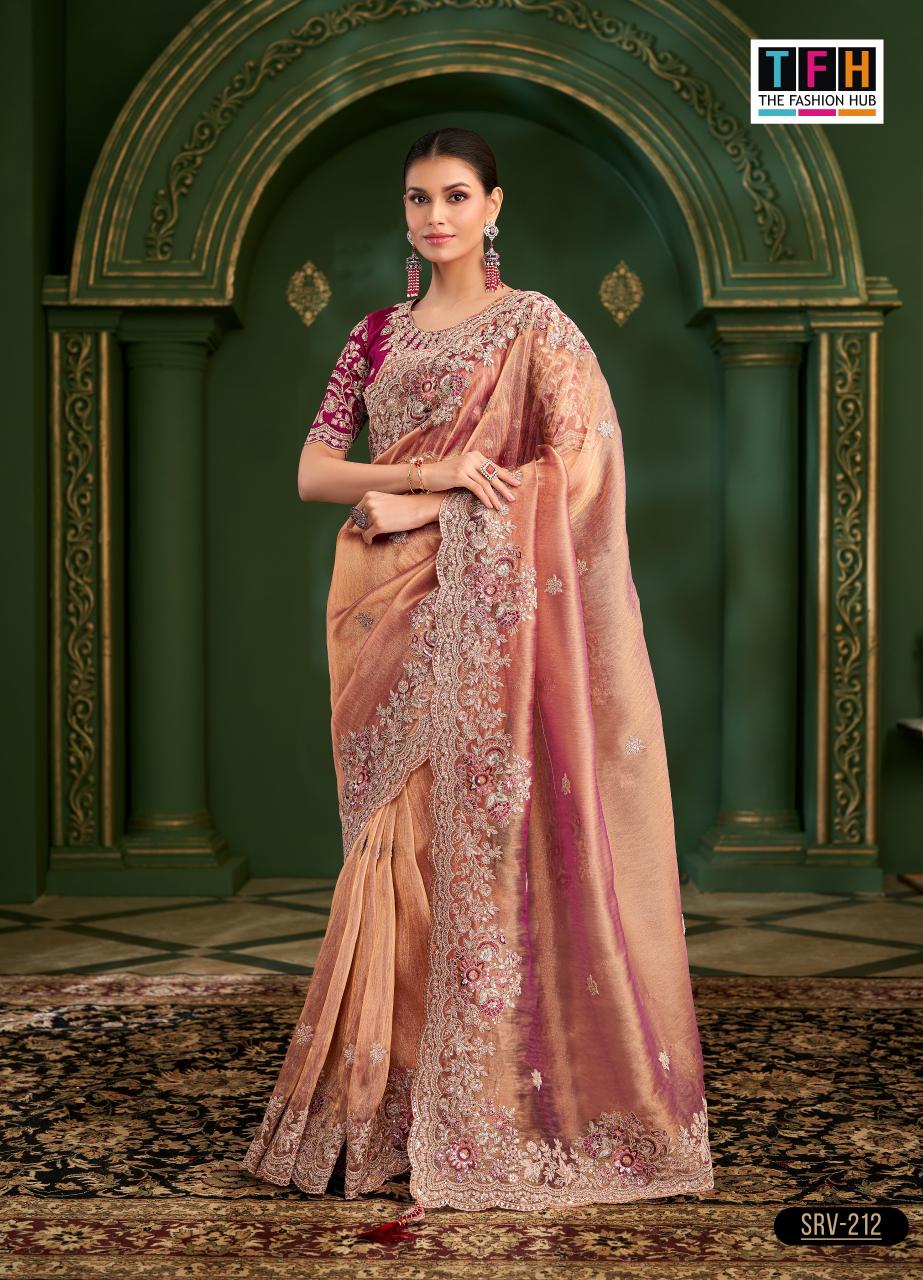 TFH sarvaratna 2 silk embroidery saree wholesale