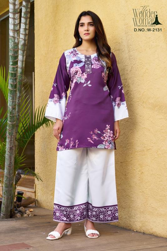 The wonder woman gorgeous purple liva cord set wholesale 