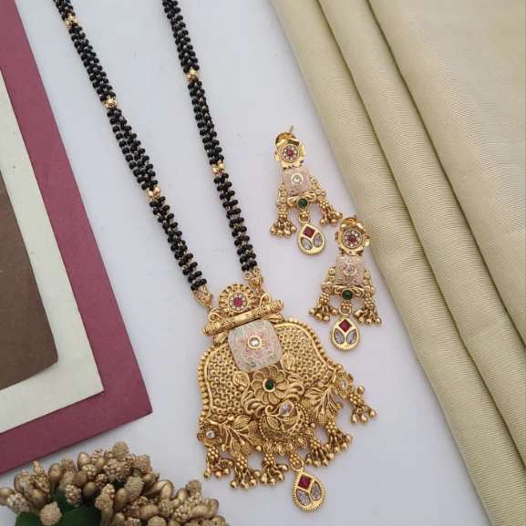 Traditional Mangalsutra TM004 Surat imitation jewellery bulk supplier