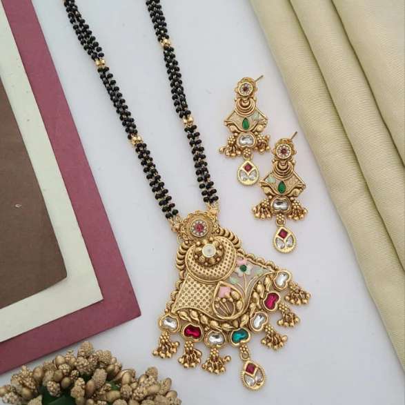 Traditional Mangalsutra TM006 Wholesale imitation earrings in Surat