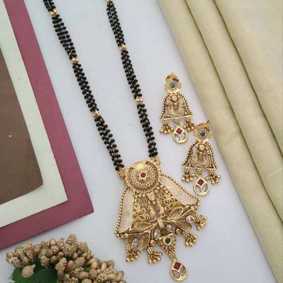 Traditional Mangalsutra TM008 Imitation gold jewellery suppliers in Surat