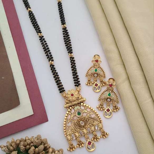 Traditional Mangalsutra TM009 Wholesale imitation jewellery traders in Surat