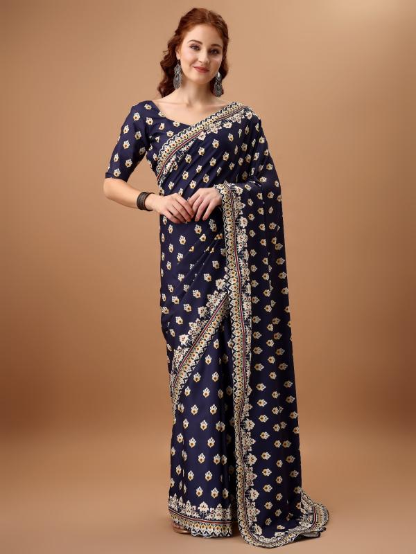 Triveni DG-49 satin silk saree in surat 
