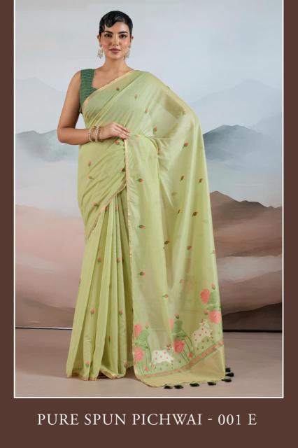 Tulsi spun pichwai cotton designer sarees manufacturers in surat