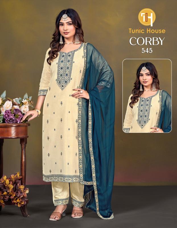 Tunic house corby 3pcs wholesale kurtis market  
