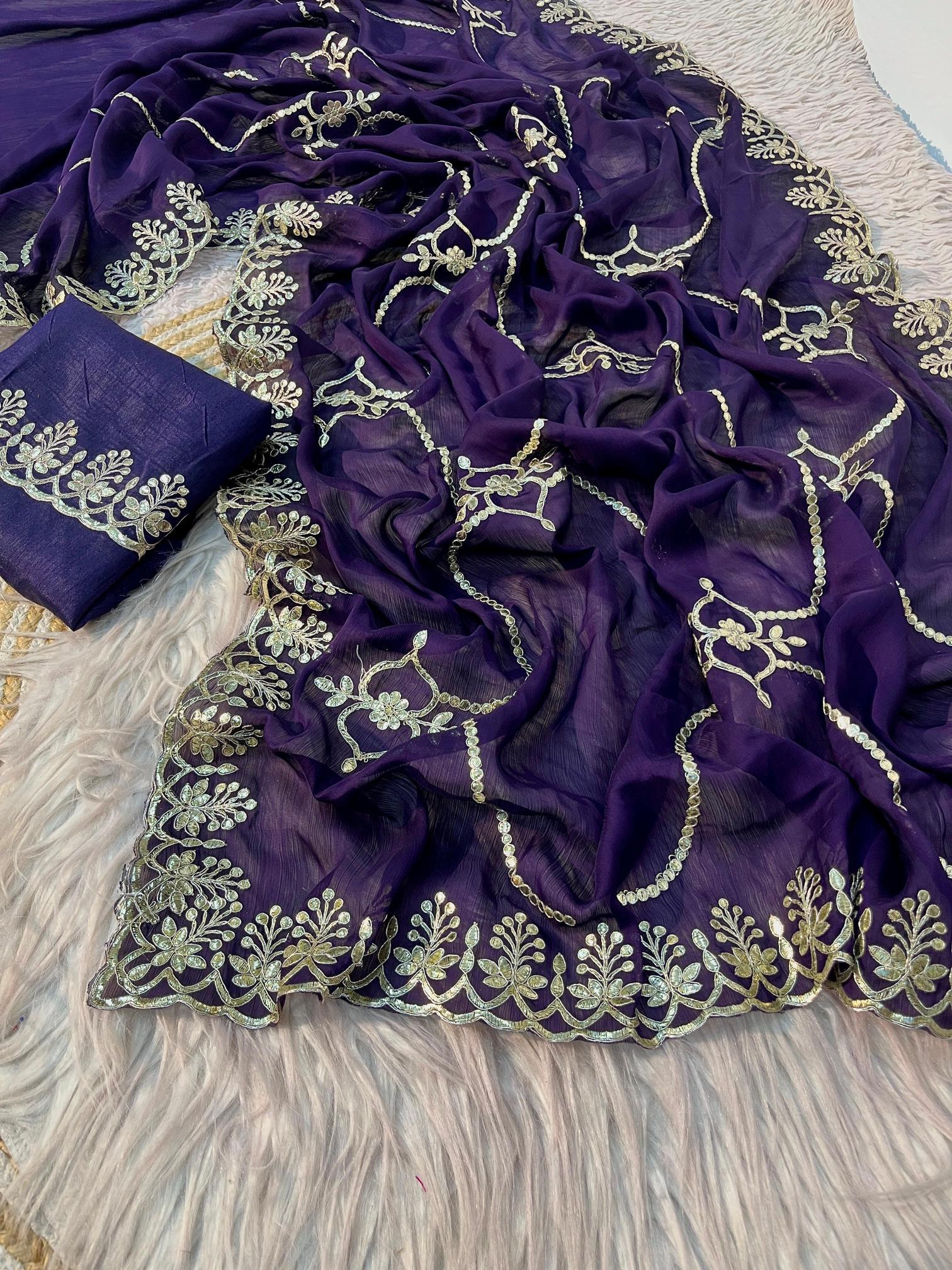 Vinayak foilgota work saree showroom