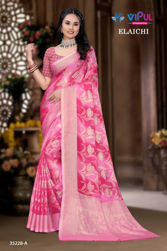 Vipul elaichi d.no 35228 surat silk sarees