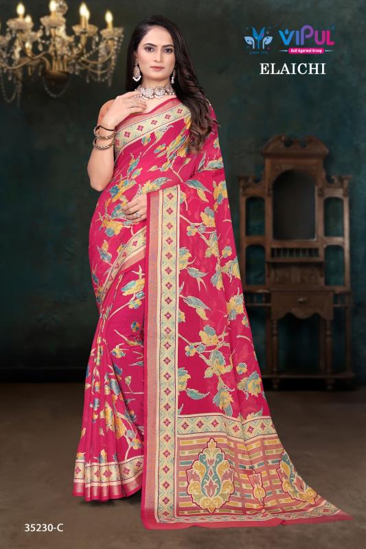 Vipul elaichi d.no 35230 sarees surat wholesale shops