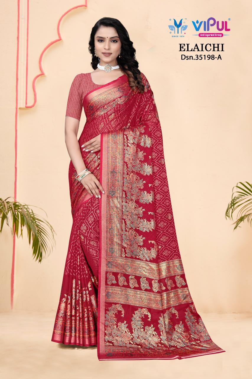 Vipul elaichi silk surat top saree manufacturers wholesale