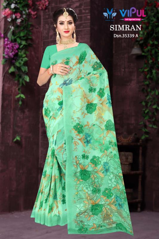 Vipul simran d.no.35339 saree wholesale cloth dealers in surat 