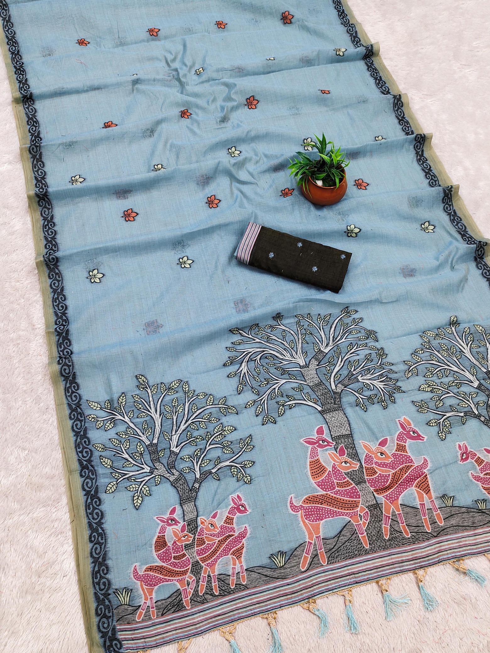 Anupama arya vol 1 muga cotton high quality saree wholesale