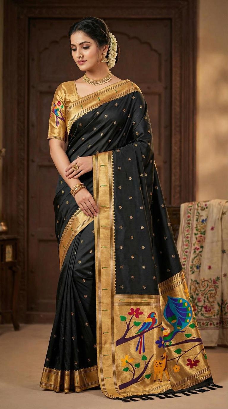 Anupama black speical edition online saree wholesale