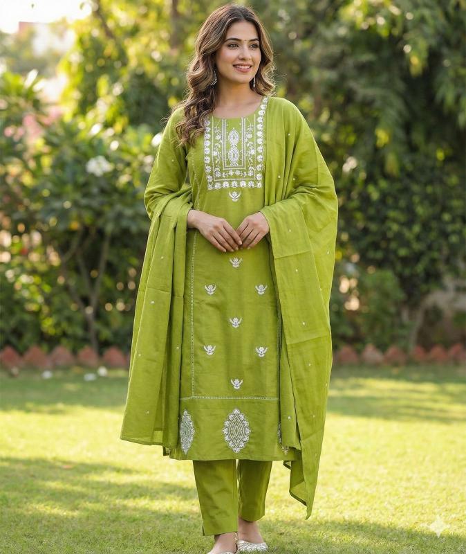 Ballika 3pcs neck design wholesale kurti