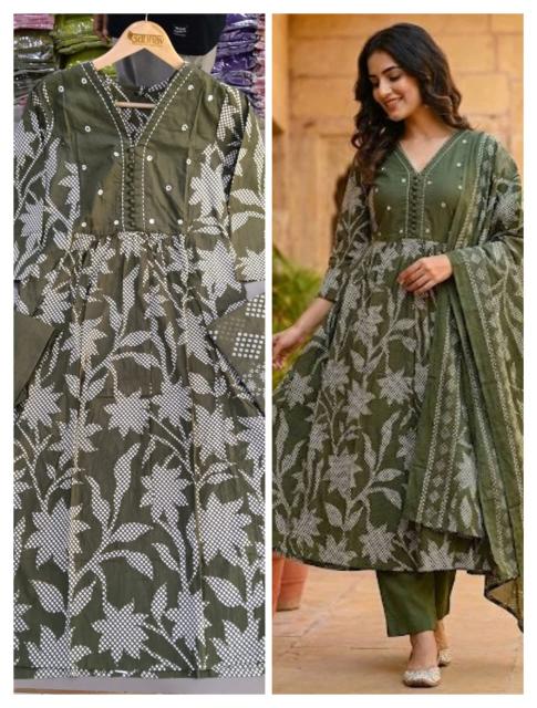 Ballika 3pcs v neck hiva kurtis wholesale
