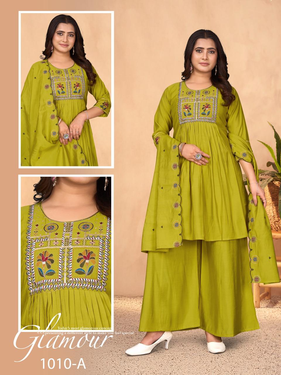 Bitto embroidery work sleeve kurtis wholesale online