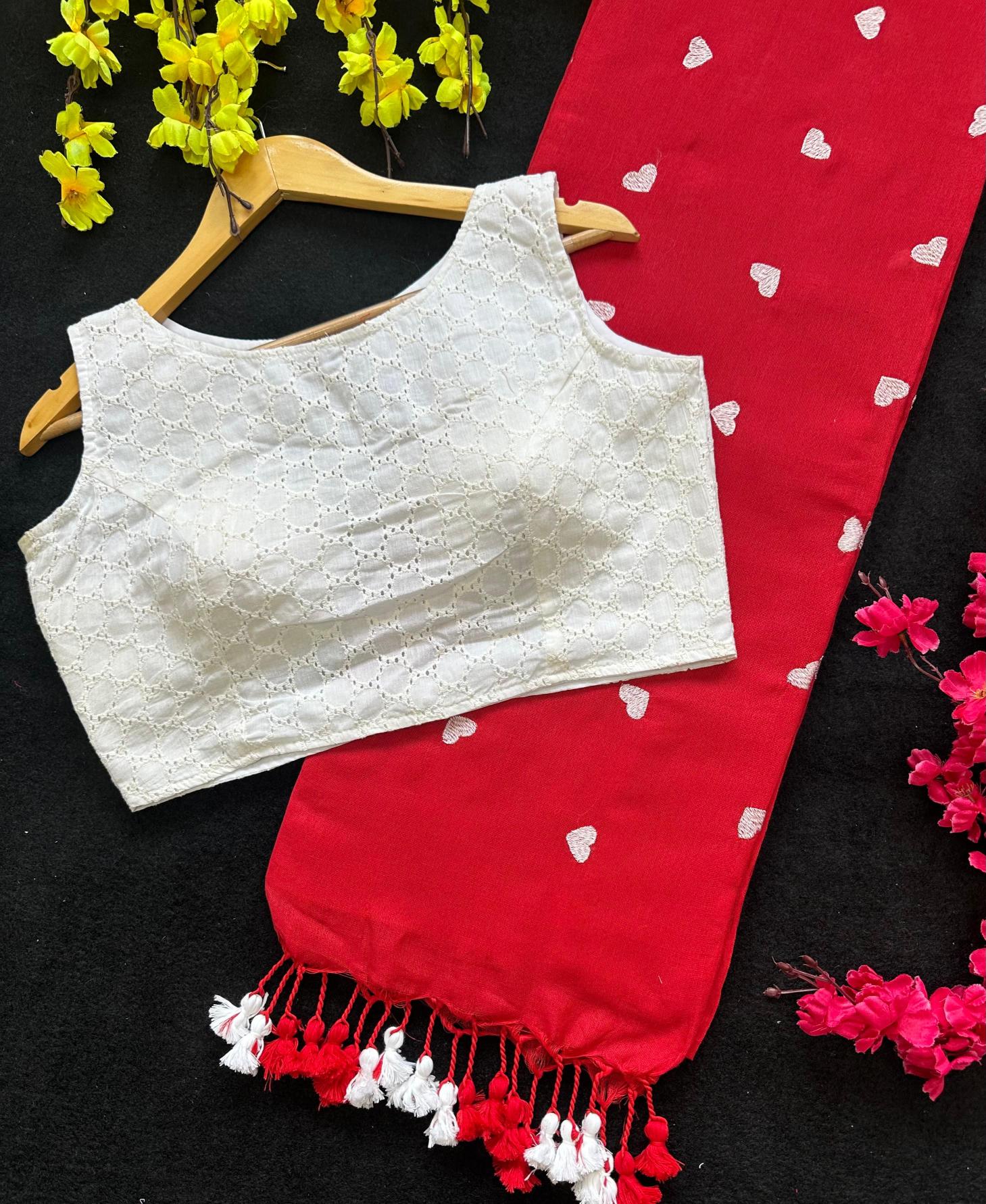 Blousewala khadi cotton blouse with saree woman clothing wholesale