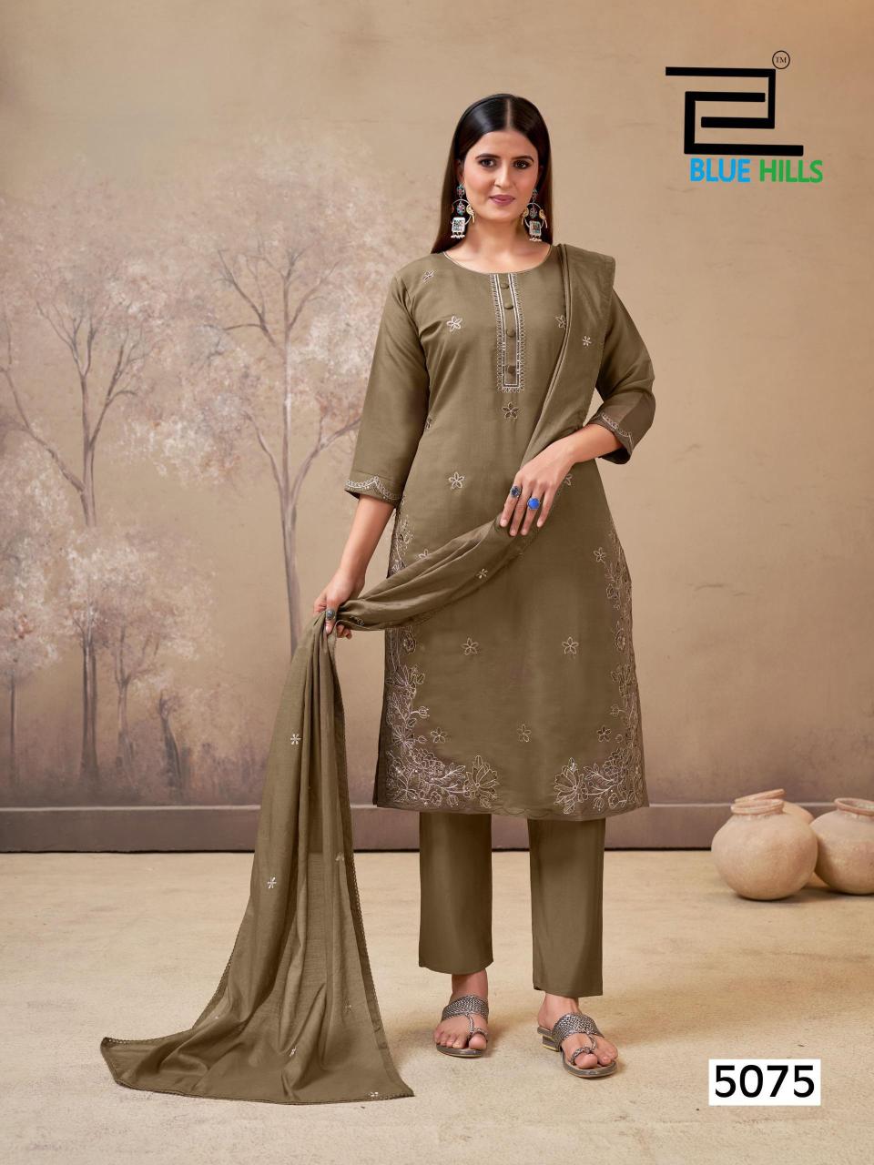 Blue hills hiba 3pcs kurti catalogue wholesale online