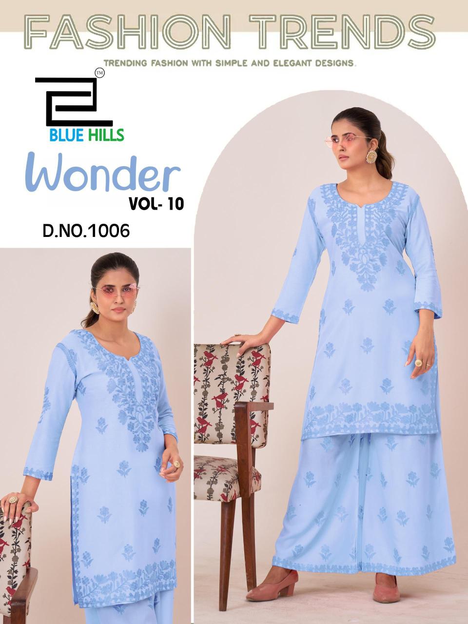 Blue hills wonder vol 10 kurti catalogue wholesale price