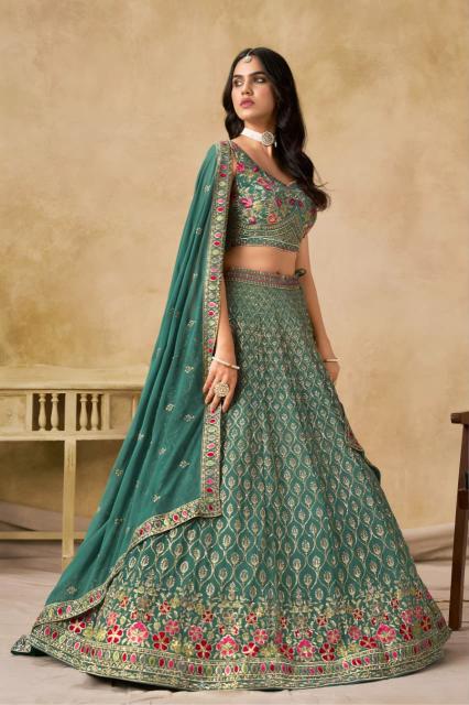 CULTURAL Georgette Blue Lehenga choli manufacturers in Surat