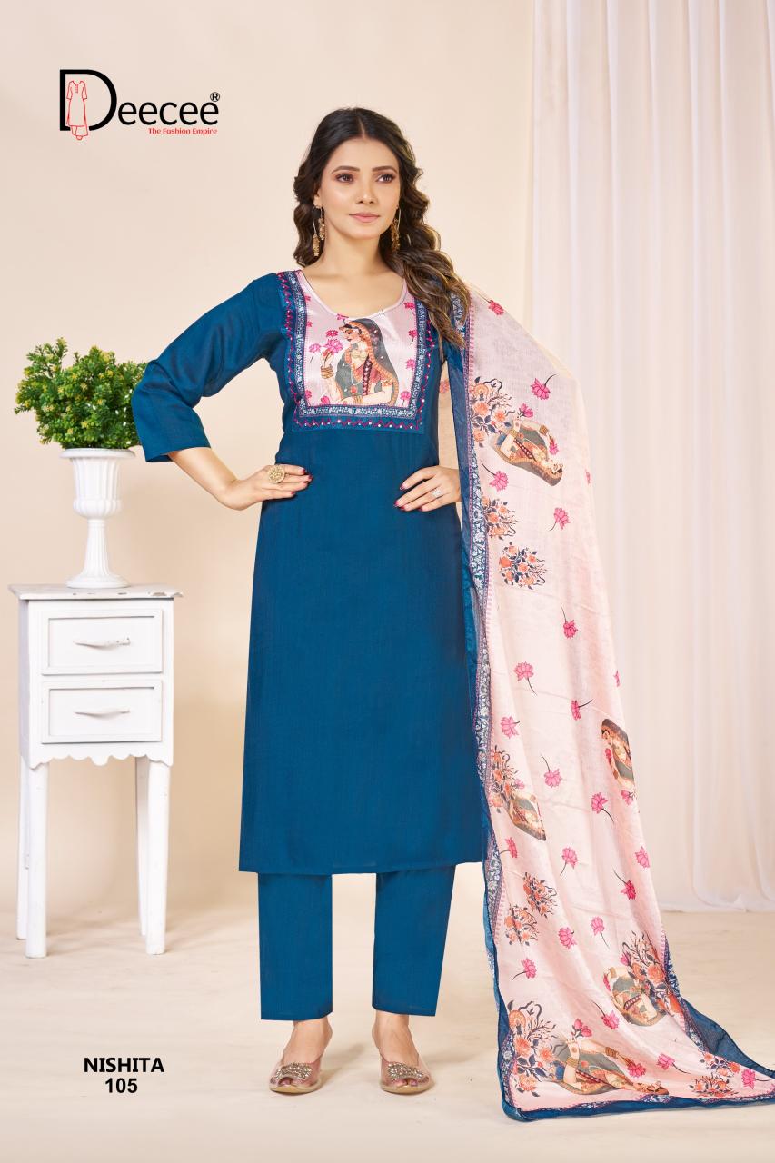Deecee nishita 3pcs manufacture and wholesaler of kurti 