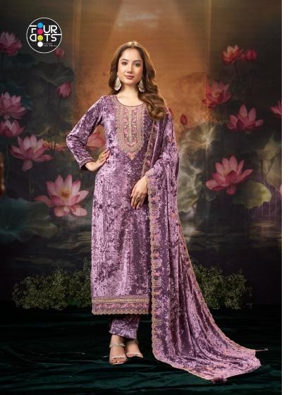 Fourdots panchmukh velvet wholesale dress material website