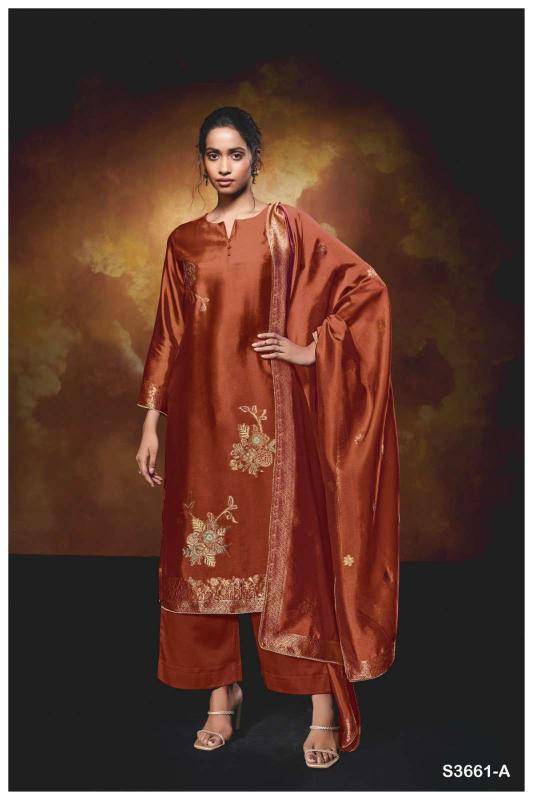 Ganga abigail 3661 wholesale dress materials in sowcarpet