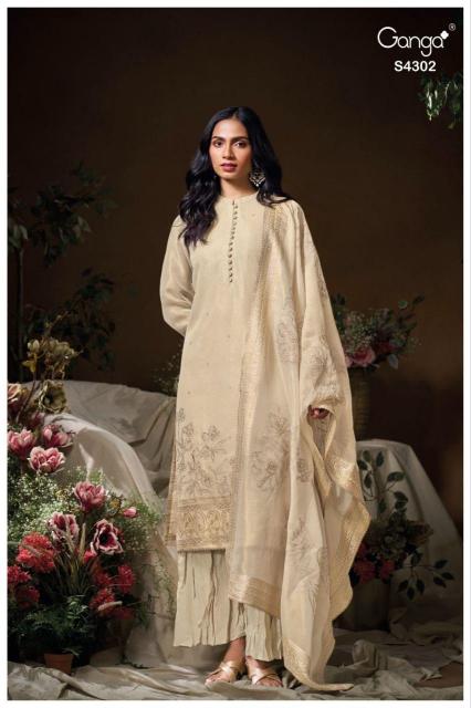 Ganga isvaya 4302 silk dress material online mumbai wholesale