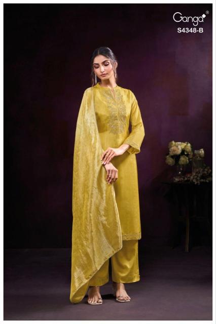 Ganga malira 4348 wholesale dress materials dealers in surat
