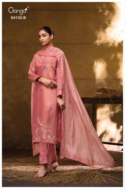Ganga tisha 4132 wholesale ladies dress material suppliers in pune