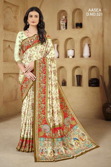 Hypnotex aasea digital print saree wholesale clothing business 