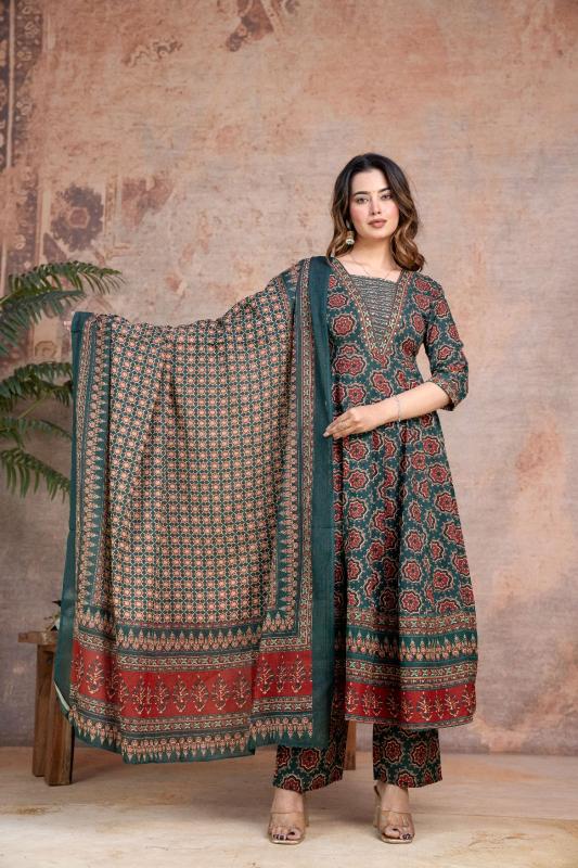 Janni anarkali 3pcs jaipur wholesale kurtis online