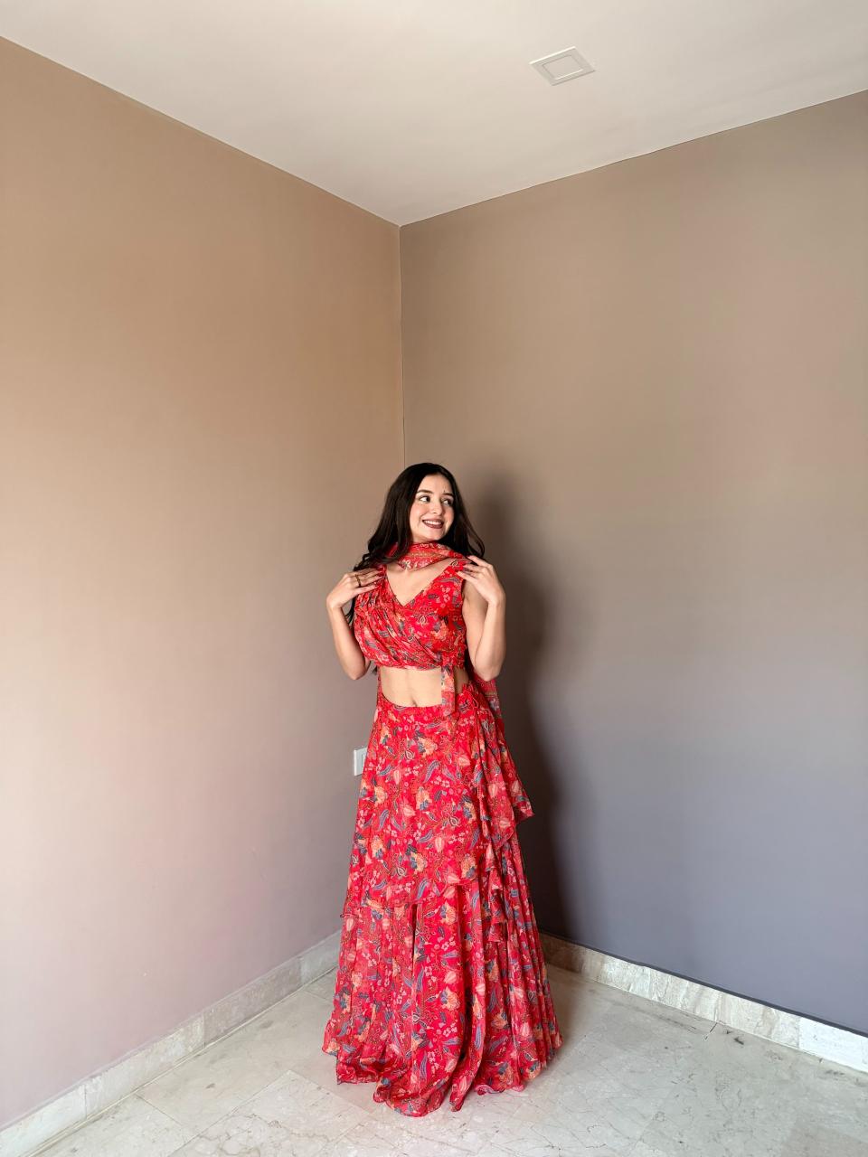 KR 112  floral printed Traditional lehenga choli sellers in Mumbai