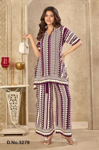 Ladies flavour d.no 3279 coord sets wholesale india
