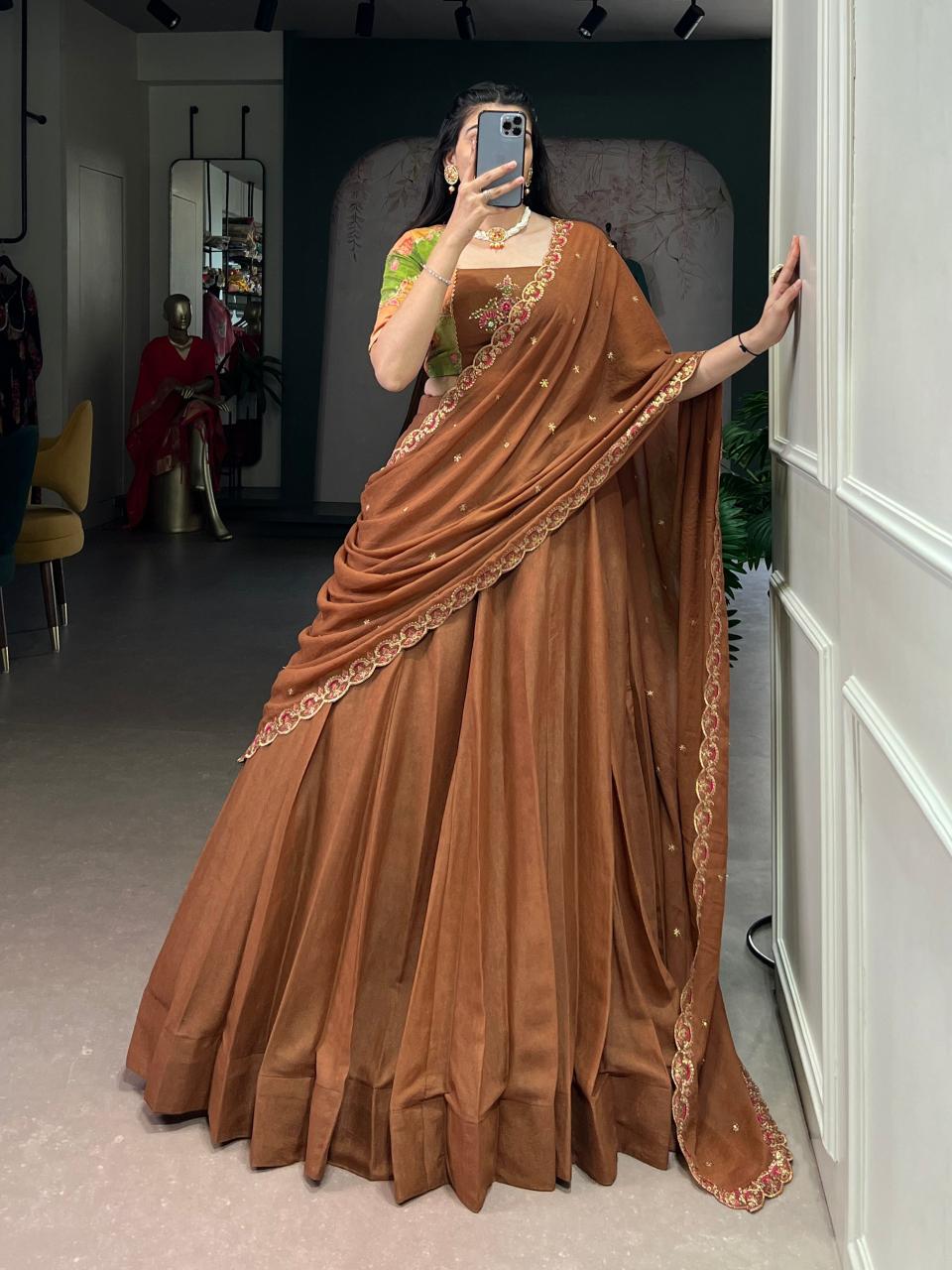 LNB 1068 Chocolate Crush BRN Designer lehenga choli wholesale market