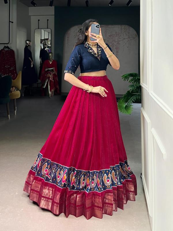 LNB 1135 Poly Cotton PNK Lehenga choli wholesale market in Bangalore