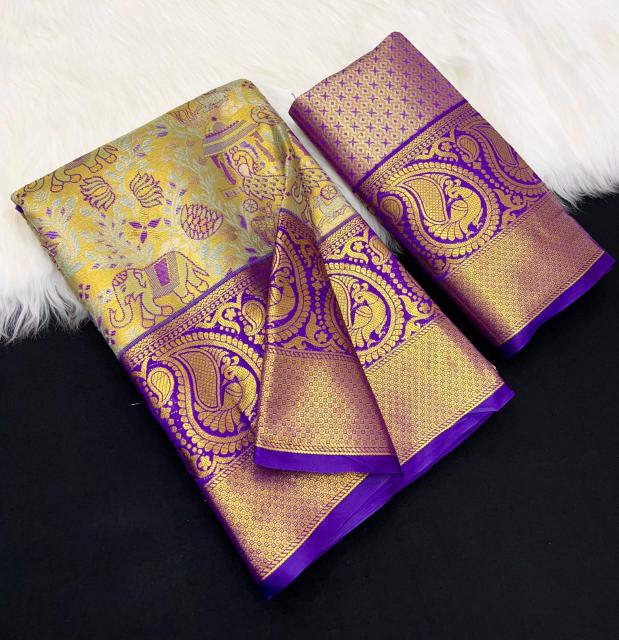 Malhar pushpa-vol-1 kanjivaram bridal silk surat wholesale saree