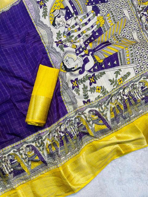 Malhar zuhi-vol-6 kalamkari print online saree at low price