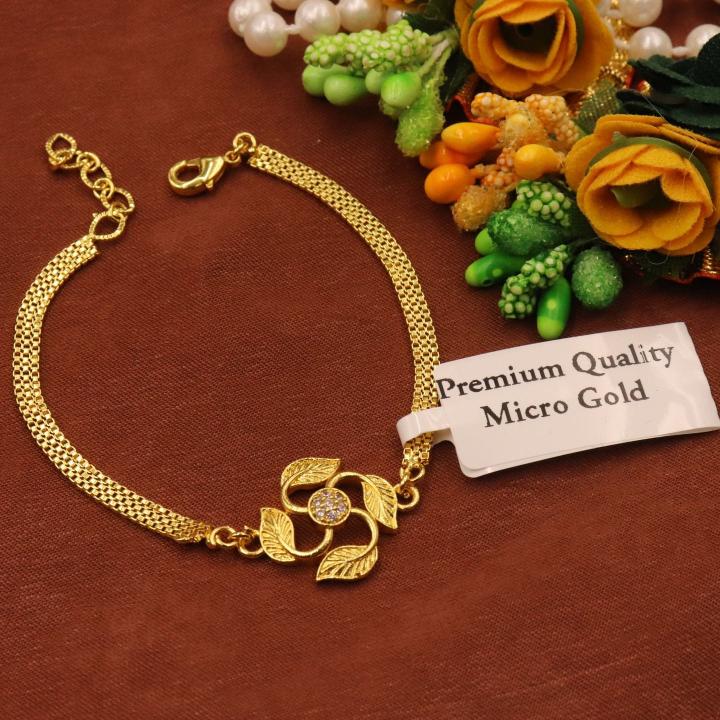 Micro gold AD Fancy bracelet 530 Wholesale fashion jewellery retailers in Gujarat