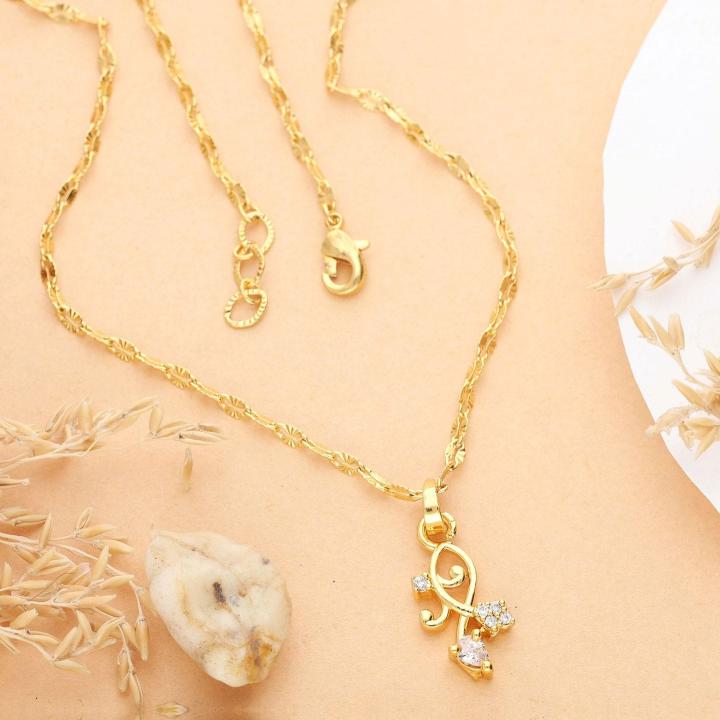 Micro Gold polish chain pendant 686 Affordable imitation jewelry