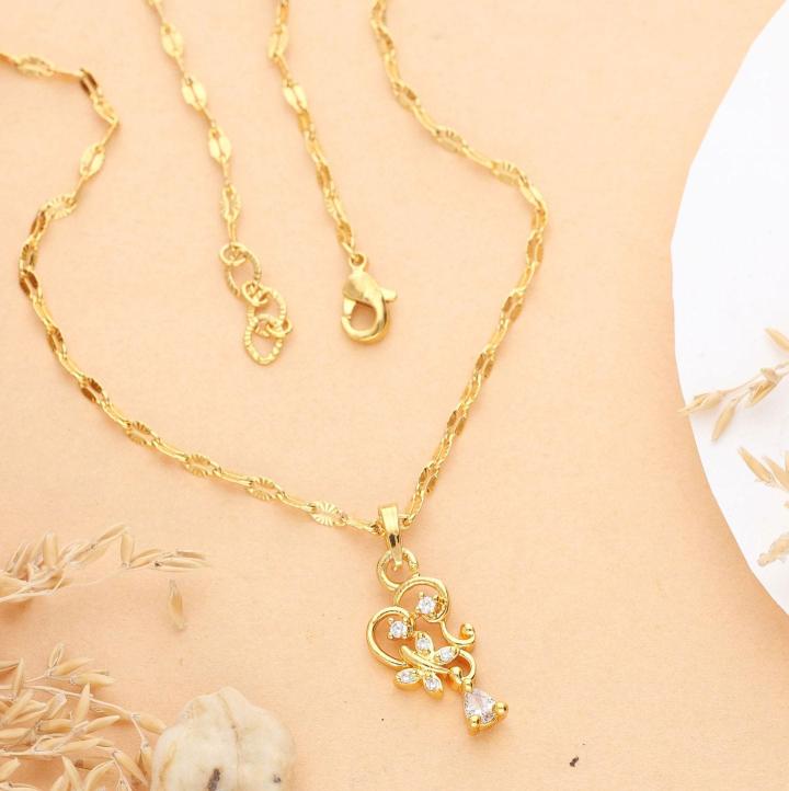 Micro Gold polish chain pendant 692 Ethnic imitation jewelry