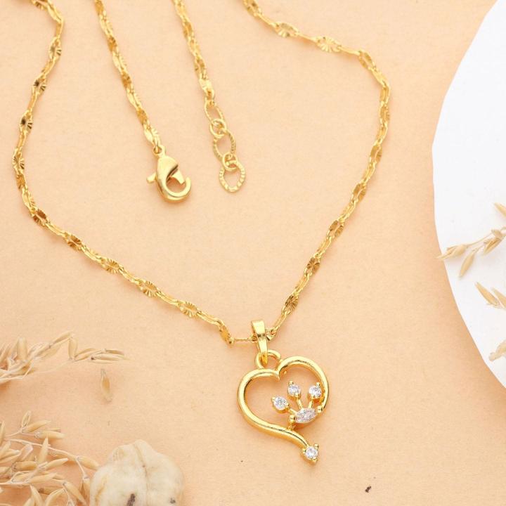 Micro Gold polish chain pendant 694 Wholesale Fashion jewelry