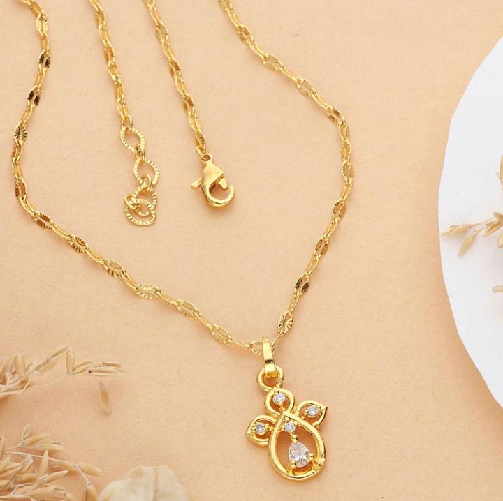 Micro Gold polish chain pendant 702 Handmade imitation jewelry